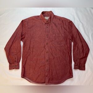 High Sierra Men’s Size M Red Long Sleeve Button Down Business Dress Shirt